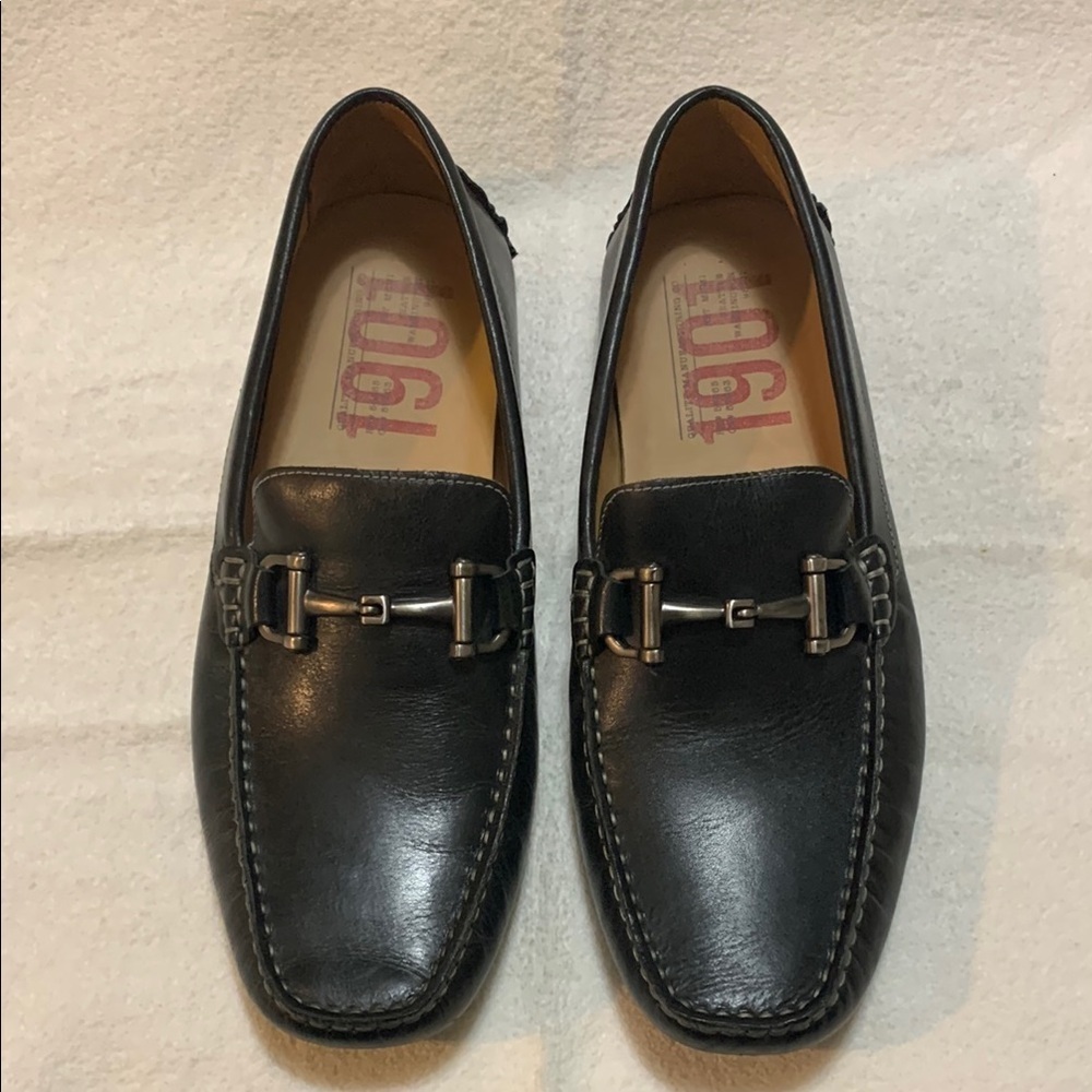 1901 Destin Horsebit Men’s Black Leather Slip On Shoe 11